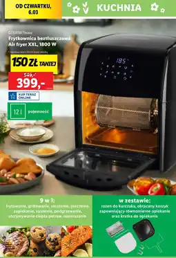 Lidl Frytkownica beztłuszczowa 1800w Gourmetmaxx oferta