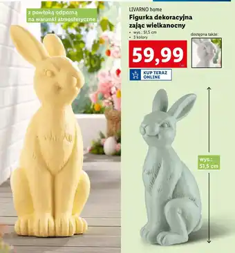 Lidl Zajączek dekoracyjny Livarno Home oferta