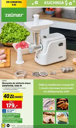 Lidl Maszynka do mielenia mięsa zmm1018b 1000w Zelmer oferta