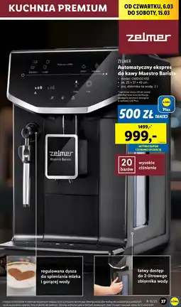 Lidl Ekspres maestro barista cmb100.101 Zelmer oferta