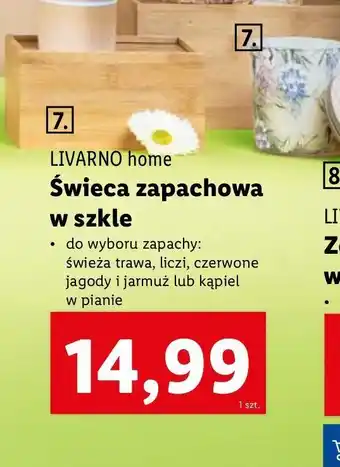 Lidl Świeca zapachowa w szkle kąpiel pianie Livarno Home oferta