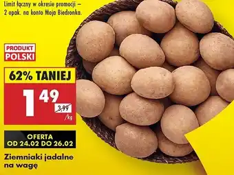 Biedronka Ziemniaki polskie oferta