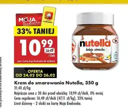 Biedronka Krem czekoladowo-orzechowy Nutella oferta