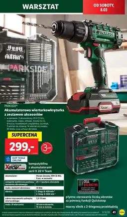 Lidl Wiertarko-wkrętarka akumulatorowa Parkside oferta