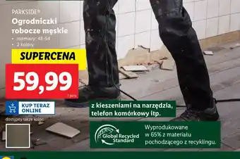 Lidl Ogrodniczki robocze męskie 48-54 Parkside oferta