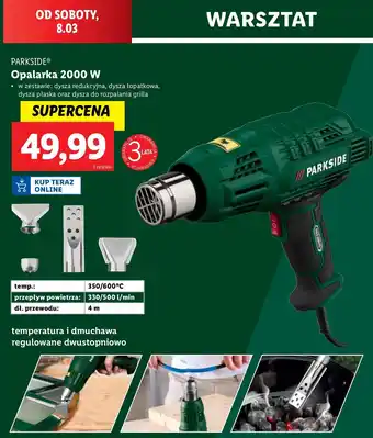 Lidl Opalarka 2000 w Parkside oferta