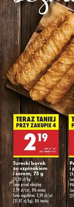 Biedronka Borek ze szpinakiem i serem oferta