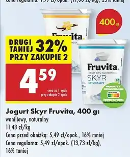 Biedronka Jogurt skyr waniliowy Fruvita Skyr oferta