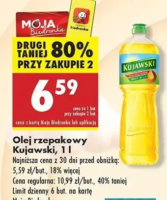 Biedronka Olej rzepakowy Kujawski oferta