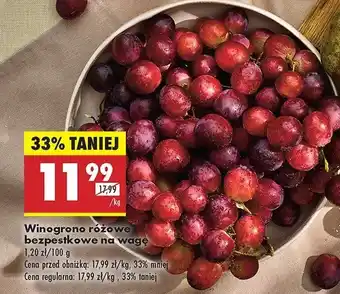 Biedronka Winogrona różowe bezpestkowe oferta