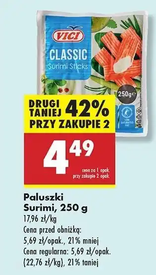 Biedronka Paluszki krabowe surimi Vici oferta