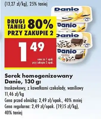 Biedronka Serek truskawkowy Danone Danio oferta