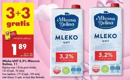 Biedronka Mleko UHT 3.2% Mleczna Dolina oferta