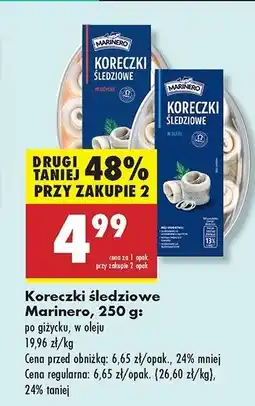 Biedronka Koreczki śledziowe w oleju Marinero oferta