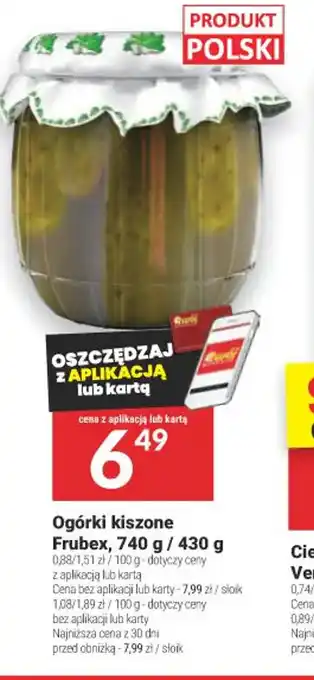 Twój Market Ogórki kiszone Frubex oferta