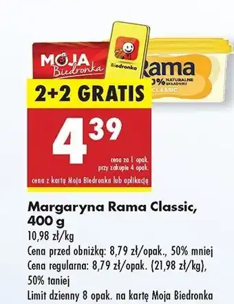 Biedronka Margaryna Rama Classic oferta