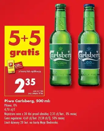 Biedronka Piwo Carlsberg oferta