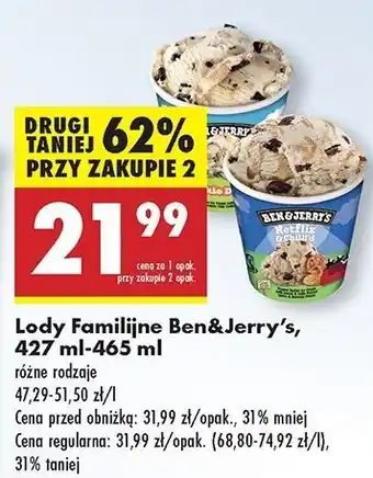 Biedronka Lody cookie dough Ben & Jerry's oferta