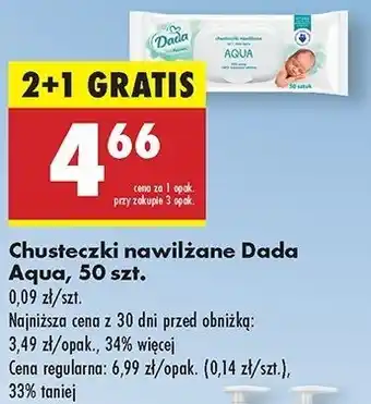 Biedronka Chusteczki nawilżane DADA oferta