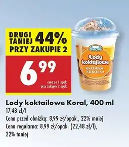 Biedronka Lody krówka-kukułka Koral Koktajlowe oferta