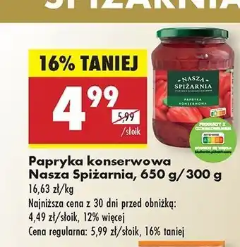 Biedronka Papryka konserwowa Nasza Spiżarnia oferta