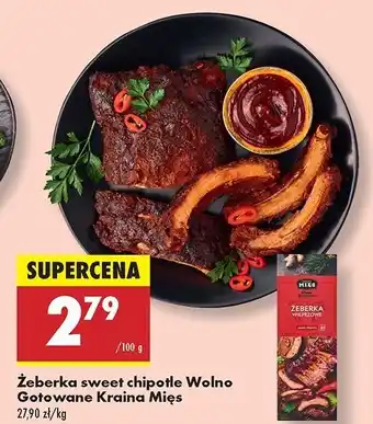 Biedronka Żeberka sweet chipotle wolno gotowane Kraina Mięs oferta