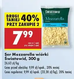 Biedronka Ser mozzarella wiórki Światowid oferta