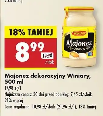 Biedronka Majonez dekoracyjny Winiary oferta