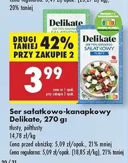 Biedronka Ser sałatkowy typu greckiego półtłusty Delikate oferta