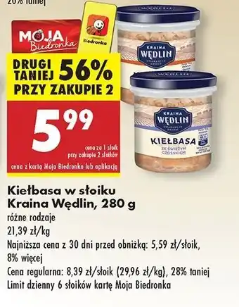 Biedronka Kiełbasa klasyczna Kraina Wędlin oferta