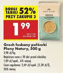 Biedronka Groch łuskany połówki Plony Natury oferta