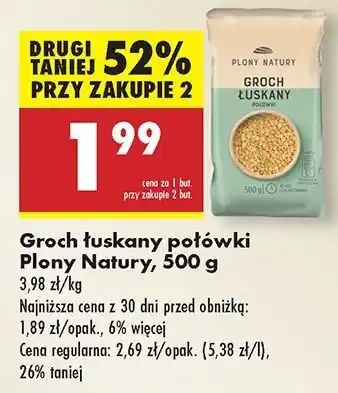 Biedronka Groch łuskany połówki Plony Natury oferta