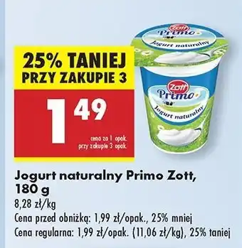 Biedronka Jogurt naturalny Zott Primo oferta