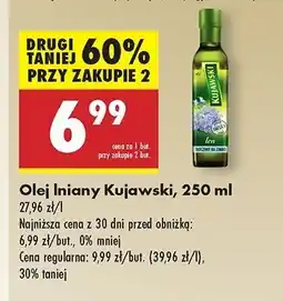 Biedronka Olej len Kujawski Tłoczony Na Zimno oferta