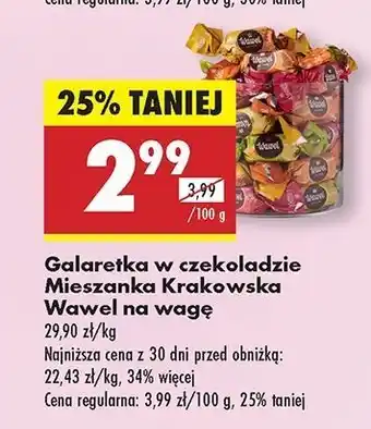 Biedronka Galaretki w czekoladzie miks Wawel Mieszanka Krakowska oferta