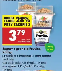 Biedronka Jogurt brzoskwiniowy z granolą Fruvita oferta