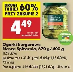 Biedronka Ogorki burgerowe Nasza Spiżarnia oferta