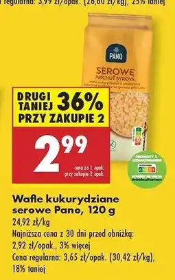 Biedronka Wafle kukurydziane serowe Pano oferta