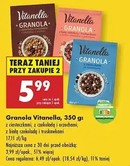 Biedronka Granola z kawałkami czekolady i orzechami Vitanella oferta