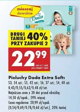 Biedronka Pieluszki dla dzieci 4 Dada Extra Soft oferta