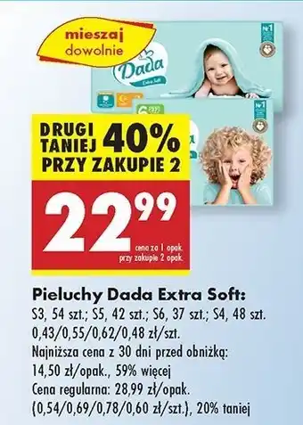 Biedronka Pieluszki dla dzieci 4 Dada Extra Soft oferta