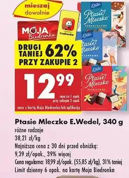 Biedronka Czekoladki czekoladowe E. Wedel Ptasie Mleczko oferta