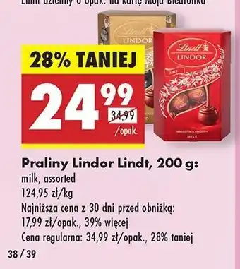 Biedronka Bombonierka assorted Lindt Lindor oferta