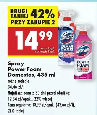 Biedronka Spray do czyszczenia floral fiesta Domestos Power Foam oferta