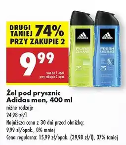 Biedronka Żel pod prysznic Adidas Men Fresh Endurance oferta