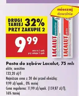 Biedronka Pasta do zębów Lacalut Aktiv oferta