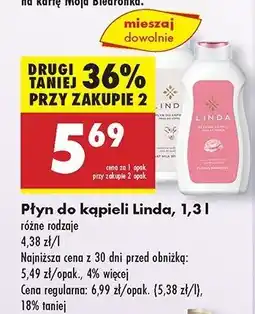 Biedronka Płyn do kąpieli bawełna Linda oferta