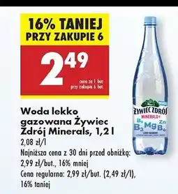 Biedronka Woda lekko gazowana Żywiec Zdrój Minerals+ oferta