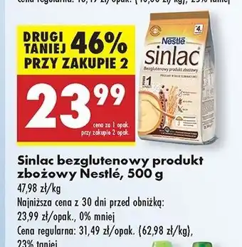 Biedronka Kaszka zbożowa bezglutenowa Nestle Sinlac oferta