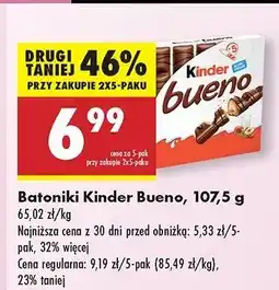 Biedronka Baton Kinder Bueno oferta